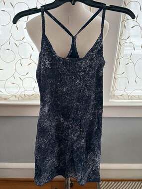 Outdoor Voices Exercise Dress in Ink Scrawl Navy Size Small